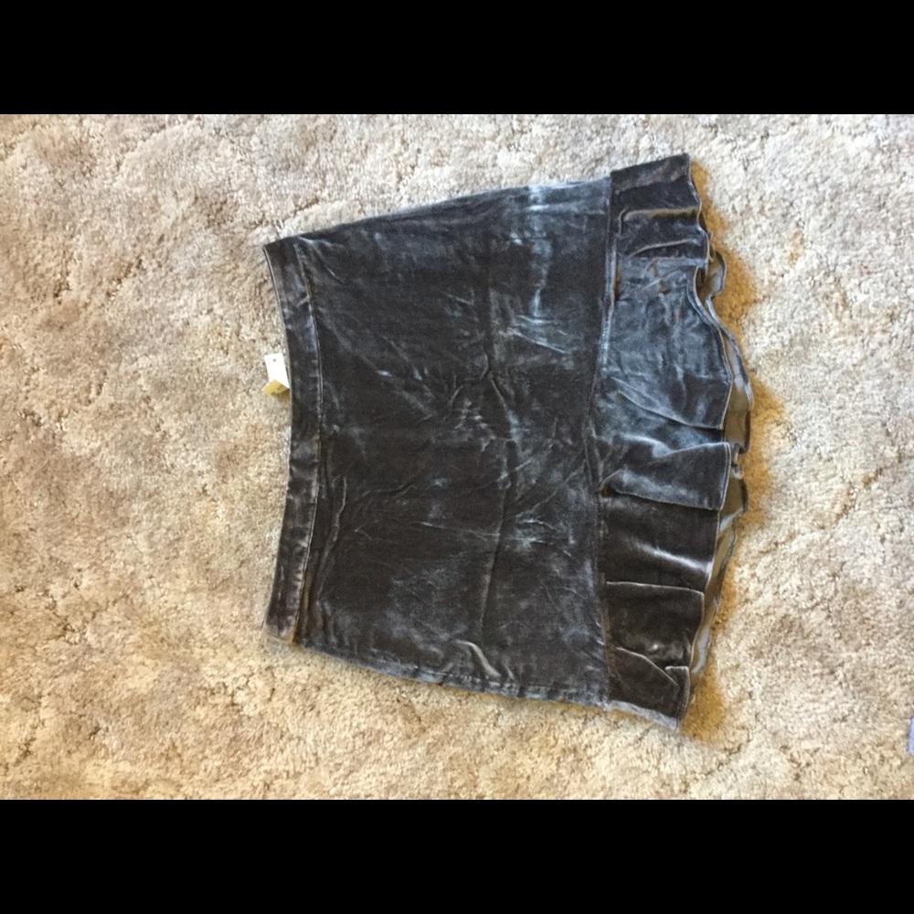 Madewell Velvet mini skirt